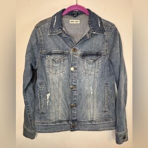 Warp + Weft EUC distressed Jean jacket Size small